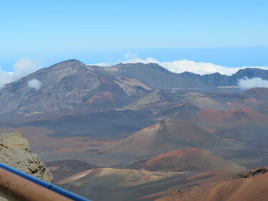 The crater of Haleakala National Park as seen from the summit.