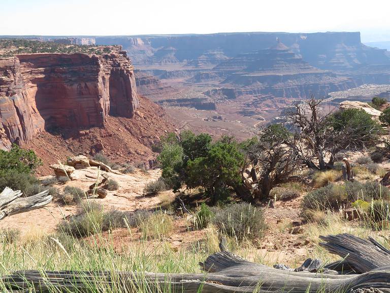 CAnyonlands National Park Isle in the Sky view of rock formations coming up out of a valley