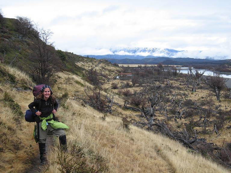 Chrissy Trotter, the Destined Globetrotter, hiking in Torres del Paine National Park found that travel is important because it helped her realize her priorities