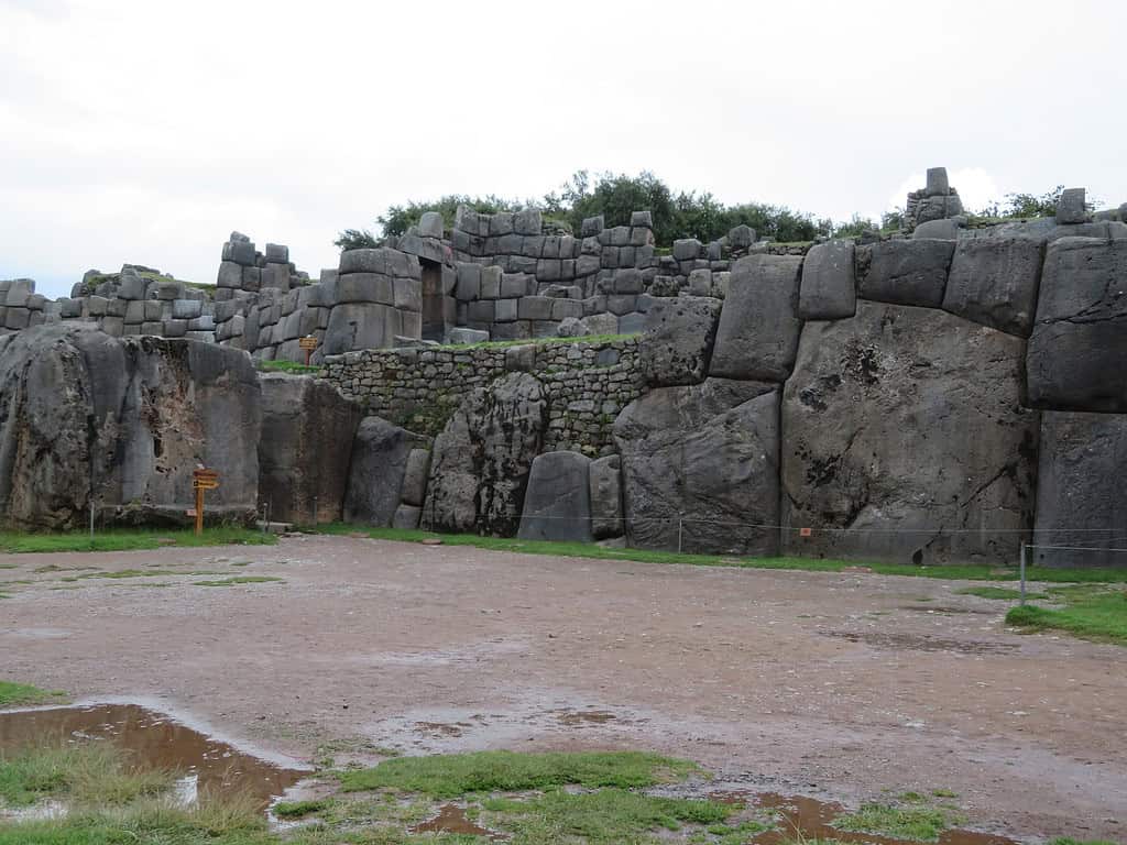 Saqsaywaman is another Incan site now in ruins and was once a fortress.  It contains large stone boulders weighing 90-125 tons each.